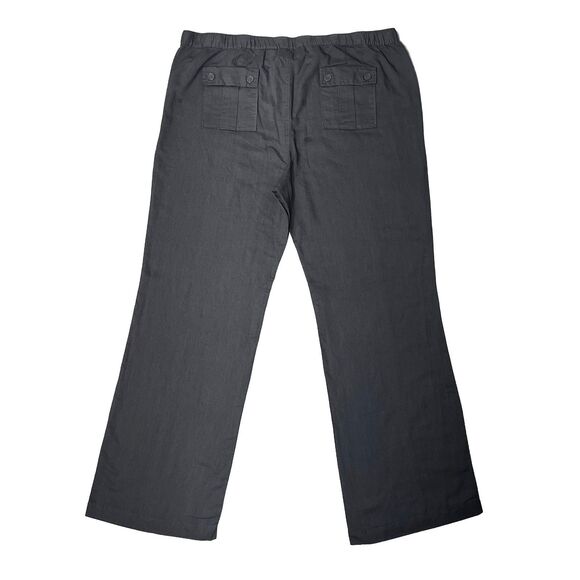 New York and Company Straight Leg Gray Linen Pants Size Large NWT - Picture 4 of 5